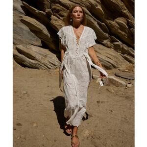 Madewell Cream Eyelet Maxi Dress